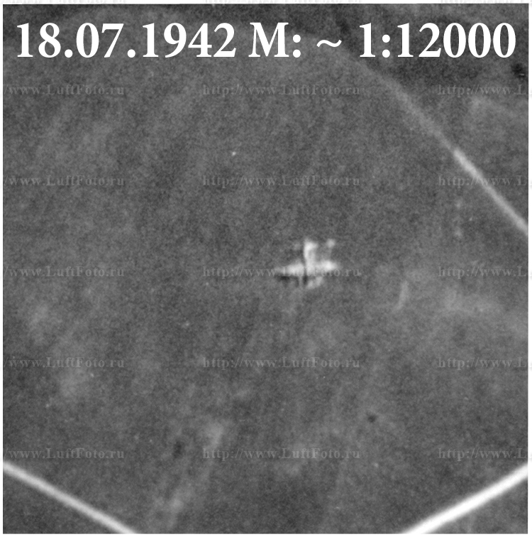 German Luftwaffe Junkers 88 (JU-88) wreckage place, 18.02.1942, scale ~1:20000