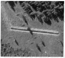 Anti-Tank trench on the German Luftwaffe Aerial Reconnaissance photogtaph, scale ~1:15000.